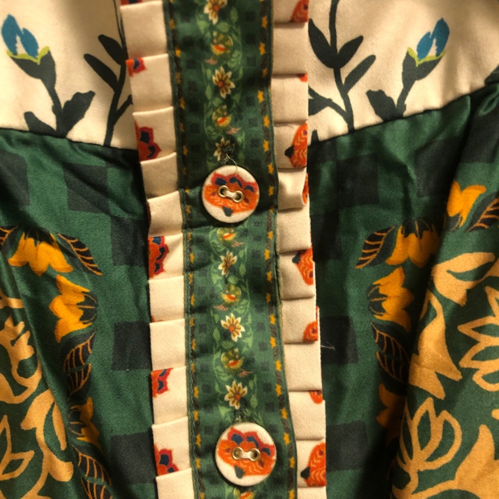 NWT FARM Rio Cream Maxi Dress with Green, Red and Orange Floral Print - Picture 6 of 7